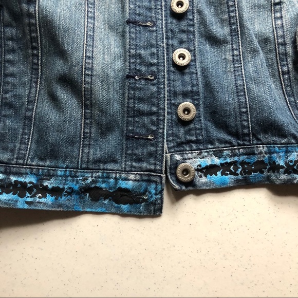 Handprinted Love Denim Jacket - Picture 5 of 12